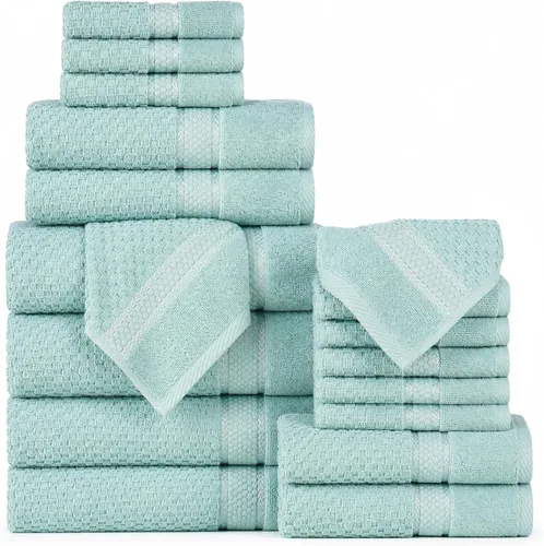 Miniatura 13 de Ample Decor Juego de toallas de baño 100% algodón, 6 piezas, suaves y absorbentes, de secado rápido, juego de toallas de baño