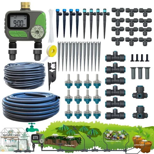 Miniatura 3 de Drip Irrigation System for Garden Plug-in Quick Connection Drip Irrigation Kit 5/16“ID and 1/4 Inch Pipe Watering System for Garden Spray, for