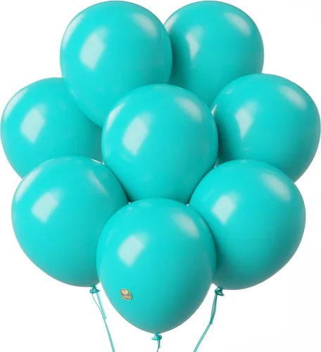 Miniatura 30 de AFTERLOON® - Globos de látex de goma natural de alta calidad, 50 unidades, color azul claro de 10 pulgadas, color mate, duradero, grueso, extra