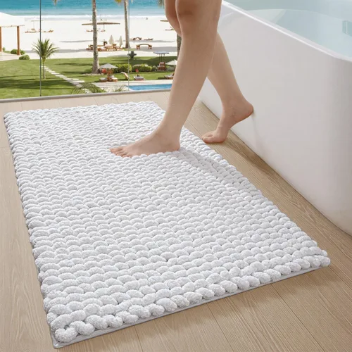 Miniatura 12 de LUMI Alfombra de Baño de Lujo, Tapete de Baño Ultra Suave de Secado Rápido, Alfombra de Baño de Chenilla Gruesa Absorbente Antideslizante, Tapete