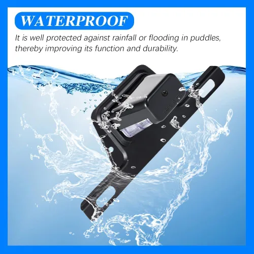 Miniatura 6 de Jsorum - Luz LED negra para matrícula, resistente al agua, 12 V CC, soporte de placa con luz, accesorios de automóvil, lámpara sumergible universal