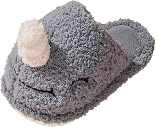 T Strap Sandals for Girls Fashion Cute Autumn and Winter Girls Boys Slippers Flat Bottom Fuzzy Girl Slippers