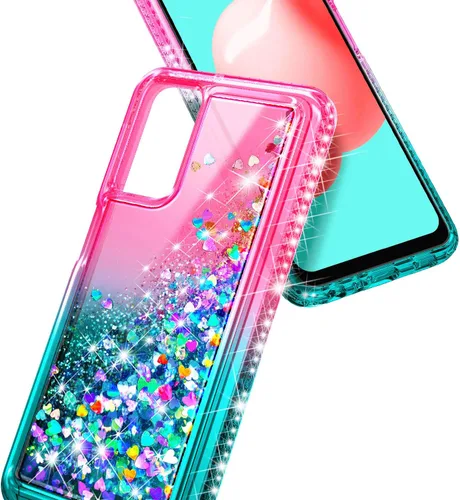 Miniatura 6 de NZND Funda para Samsung Galaxy A32 5G con protector de pantalla de vidrio templado (cobertura completa), soporte de anillo/correa para la muñeca