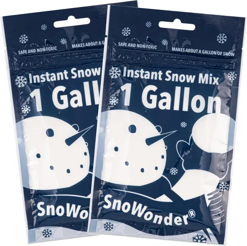 Miniatura 10 de SNOWONDER Nieve Instantánea de Polvo Artificial, También Excelente para Hacer Masa Viscosa de Nube - Mezcla para Preparar 1 Galón de Nieve Falsa