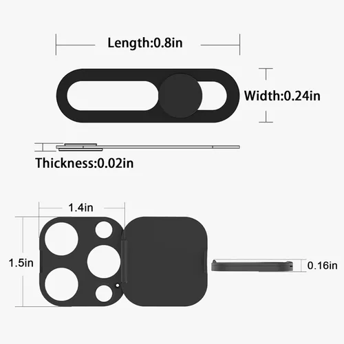 Miniatura 8 de Funda de privacidad compatible con 15 Pro/iPhone 15 Pro Max con cubierta de cámara frontal, protege la privacidad y la seguridad, pero no afecta