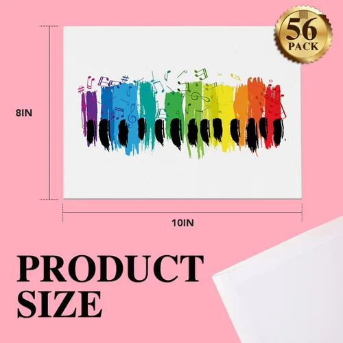 Miniatura 2 de ESRICH Tableros de lienzo para pintar de 8 x 10 pulgadas, paquete de 56 lienzos a granel de 8 x 10 pulgadas para pintar, paneles de lona de algodón