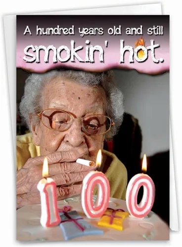 Miniatura 12 de NobleWorks - Divertida tarjeta de cumpleaños número 100 con sobre - Celebra el hito de las personas mayores de 100 años, tarjeta de felicitación