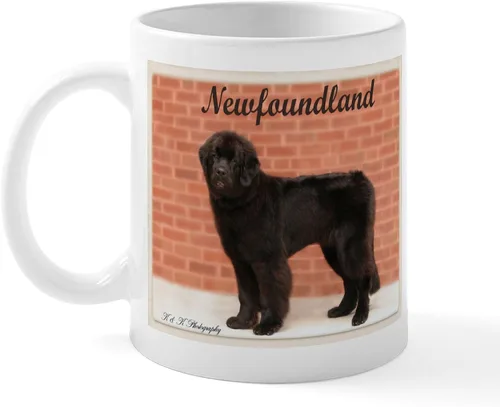 Miniatura 31 de CafePress Newfoundland Dog Drool Zone Taza de café de cerámica de 11 oz (11.0 fl oz)