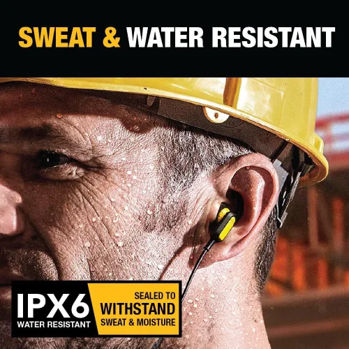 Miniatura 5 de DEWALT Auriculares inalámbricos Bluetooth con banda para el cuello y cargador rápido de coche de 60 W de 4 puertos