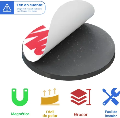 Miniatura 2 de 36 paquetes, imanes redondos con puntos despegables y adhesivos, (Diámetro 2.03 cm x 0.2 cm de grosor) Cintas magnéticas precortadas con respaldo