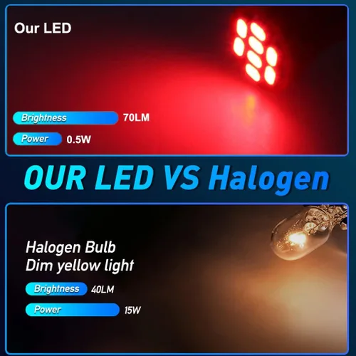 Miniatura 8 de T10 194 168 Dash Instrument - Bombillas LED blancas de panel brillante, 10 unidades/juego (azul)