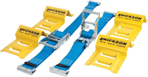 Miniatura 6 de Erickson Kit de amarre de cuña de rueda, 2 pulgadas x 6.5 pies, ajuste E ranurado simple, se adapta a neumáticos de 10 a 30 pulgadas, correas