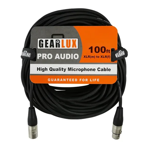 Miniatura 24 de Gearlux – Cable de micrófono XLR, completamente balanceado, macho a hembra, 25 pies - Paquete de 3