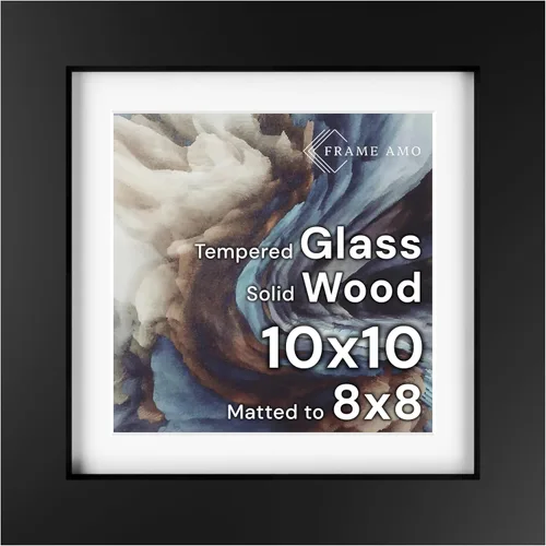 Miniatura 125 de Frame Amo Marco de póster de madera maciza de 13 x 19 pulgadas, color natural, tapete blanco para imagen de 11 x 17 pulgadas, parte frontal