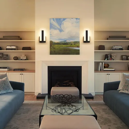 Miniatura 4 de Joosenhouse Modernos apliques LED de pared arriba y abajo, luz negra de 3000 K, luces de pared blancas cálidas, juego de 2, iluminación de pared
