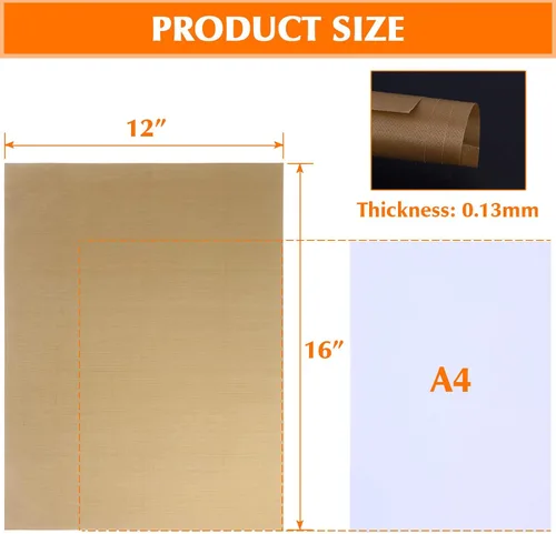 Miniatura 4 de Hoja de teflón para prensa de calor, paquete de 15 hojas de cubierta de transferencia de calor selizo resistentes al calor para Cricut Iron HTV