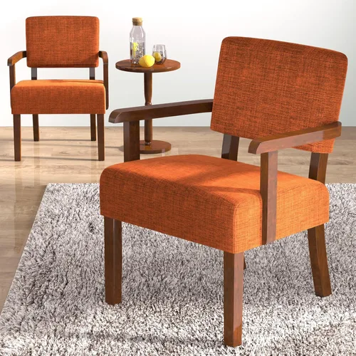 Miniatura 10 de FAGAGA Juego de 2 Sillas de Acento con Mesa, Sillas de Sala de Estar con Asiento y Reposabrazos VelvetSoft para Sala de Estar Dormitorio Sala