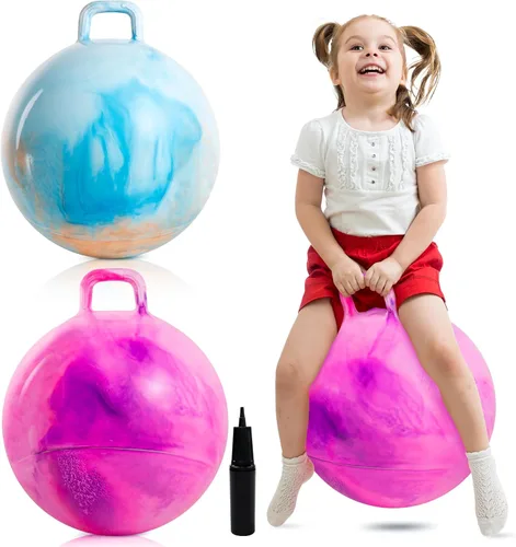 Miniatura 11 de Upper Rider Bola de tolva para niños de 3 a 6 años, bola inflable de 15 pulgadas con asa para niños pequeños, juguetes de salto de hippity hop