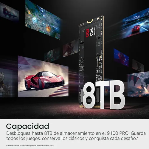 Miniatura 8 de Samsung SSD 9100 PRO 1TB, PCIe 5.0x4 M.2 2280, velocidades de lectura secuencial de hasta 14,700MB/s, lo mejor para computación de IA