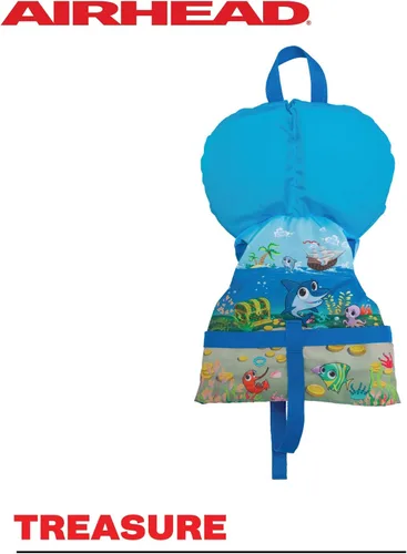 Miniatura 3 de Airhead Treasure Life Jacket for Kids - USCG Approved Infant & Child Boating Safety PFD for Swimming, Water Play & Family Recreation, Closed-Side