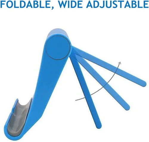 Miniatura 5 de Soporte de teléfono celular para escritorio, paquete de 2 soportes para teléfono móvil, soporte para tableta de escritorio, soporte plegable Rosa 2
