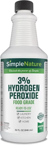 Miniatura 9 de SimpleNature 12% de peróxido de hidrógeno de grado alimenticio (16 onzas líquidas), limpiador natural multiusos, fabricado en Estados Unidos, ideal