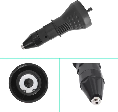 Miniatura 6 de marddpair Adaptador de taladro eléctrico de pistola de tuerca de remache para herramienta de remachado inalámbrico, adaptador de tuerca
