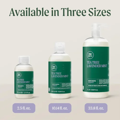 Miniatura 10 de Champú hidratante de lavanda y menta Tea Tree, hidrata + calma, para cabello grueso y seco