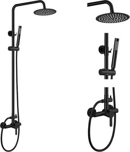 Miniatura 10 de Aolemi Grifo de ducha exterior SUS304 Conjunto combinado de accesorios de ducha de acero inoxidable, Kit de cabezal de ducha de lluvia de 8