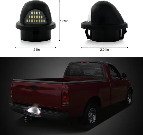 Miniatura 5 de litzland Luz LED para matrícula, carcasa de luz compatible con Ford F-150 1990-2014 F-250 F-350 1990-1999 Heritage 2004 camioneta pickup, paquete