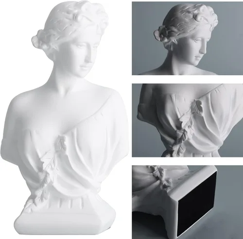Miniatura 7 de DOVDOV Decoración de diosa griega, busto de Venus joven, busto romano clásico, decoración de mitología griega, para estatuas decorativas del hogar