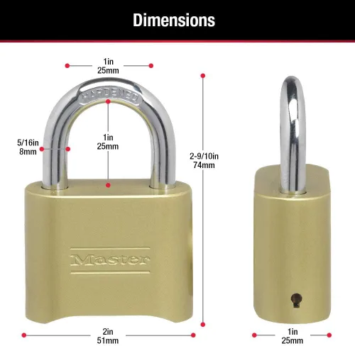 Miniatura 6 de Master Lock Candado con combinación propia, se puede resetear., 175D