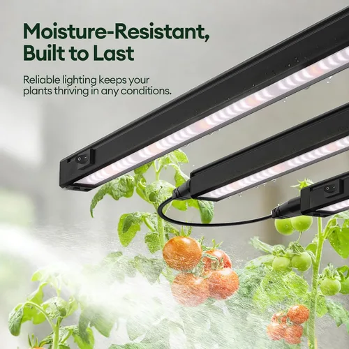 Miniatura 6 de Maygrove Luces de cultivo para plantas de interior, lámpara LED de crecimiento de espectro ajustable de 1 pie de 28 W (4 x 7 W), tira de luz de rojo