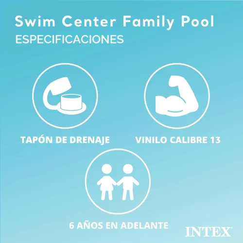 Miniatura 3 de Piscina familiar Mandarin Swim Center (90 x 58 x 18 pulgadas), a partir de 6 años, de Intex Cian