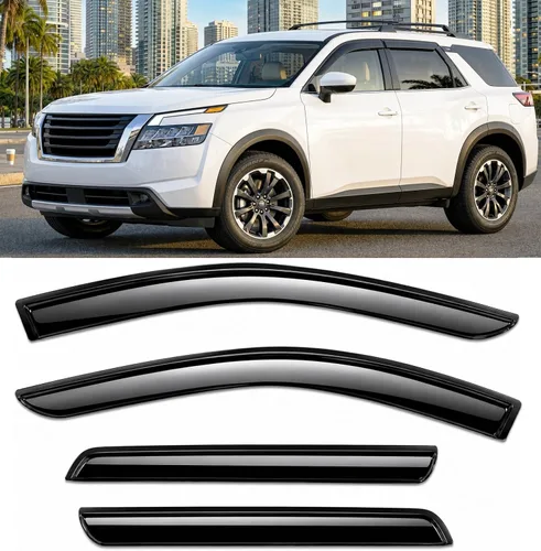 Miniatura 37 de Protectores de lluvia adhesivos 2017-2022 para Honda CR-V Viseras deflectoras de ventana lateral LX EX EX-L Touring 3D onduladas estilo JDM CRV
