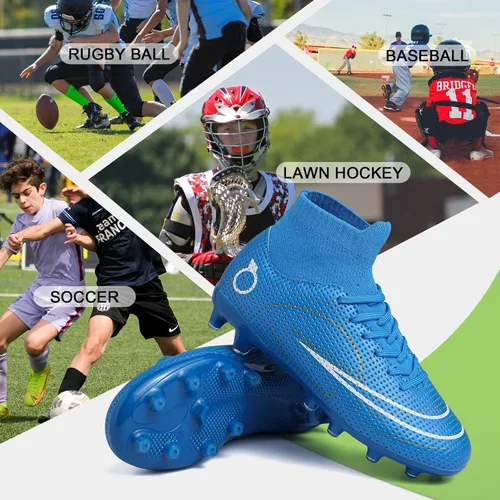 Miniatura 7 de GRESKY Tacos de fútbol para niños, zapatos de fútbol para niñas