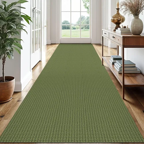 Miniatura 169 de EARTHALL Alfombra de pasillo 3x14 pies, alfombras lavables extra largas para pasillos, tejidas, antideslizante, alfombra trenzada para entrada