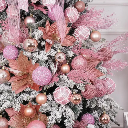 Miniatura 6 de 12 adornos de bola de Navidad de 3.15 pulgadas, con lentejuelas, inastillables, adornos decorativos para colgar en árboles de Navidad, fiestas