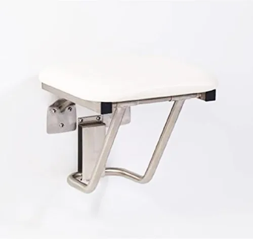 Silla de ducha plegable para ancianos y discapacitados, asiento de ducha plegable ADA montado en la pared con capacidad para hasta 400 libras, silla
