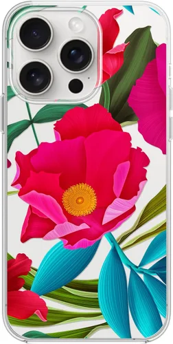 Miniatura 6 de Blingy's Funda para iPhone 15 Pro, lindo estilo de gato con patrón de flor de cerezo divertido diseño de animales de dibujos animados, funda Gato