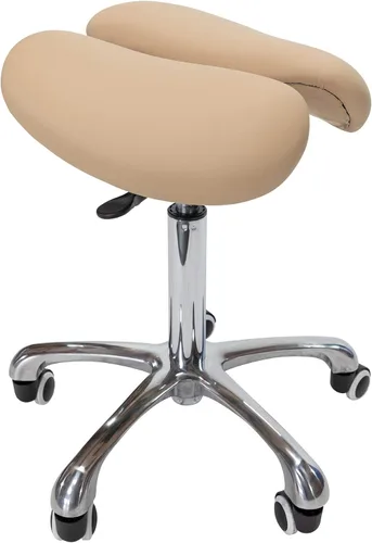 Miniatura 4 de Taburete de silla con ruedas - Diseño ergonómico de asiento dividido, movilidad giratoria de 360° y altura ajustable resistente - Taburete de spa