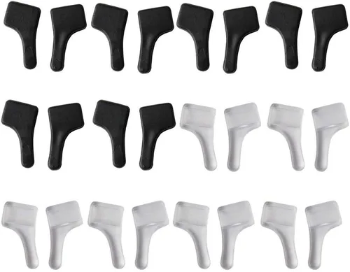 lasenersm 12 Pairs Anti-slip Silicone Ear Grip Hook Eyewear Retainer Holder Eyeglass Temple Tip Eyewear Comfort Replacement Tips for for Glasses
