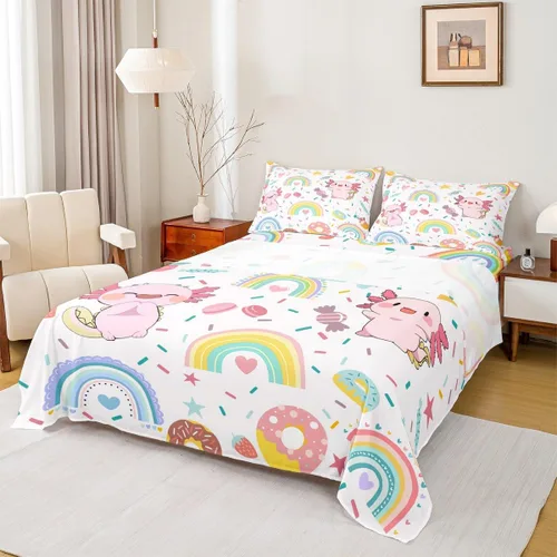 Miniatura 41 de Castle Fairy Juego de sábanas de motocross tamaño twin, juego de ropa de cama verde con diseño de panal ombré, decoración de habitación de niños