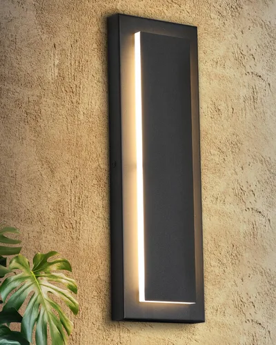 Miniatura 12 de tewei Aplique de Pared LED para Exteriores de Anochecer a Amanecer Iluminación Exterior, Accesorios de Iluminación Exterior Moderna Negro Mate Luces