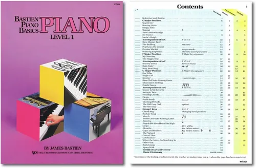Miniatura 2 de Bastien Bastien - Juego de aprendizaje de nivel 1 para piano básico, lección, teoría, actuación, técnica y arte y teclas de piano de música Julieta