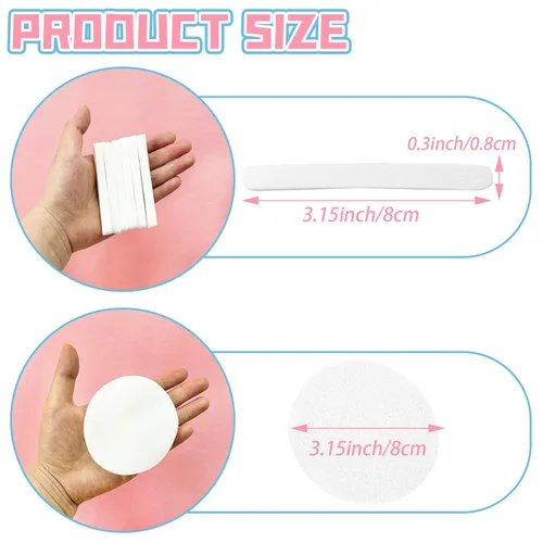 Miniatura 2 de 120 esponjas faciales comprimidas, almohadillas de limpieza facial, esponja de limpieza facial redonda para spa, exfoliación, lavado facial