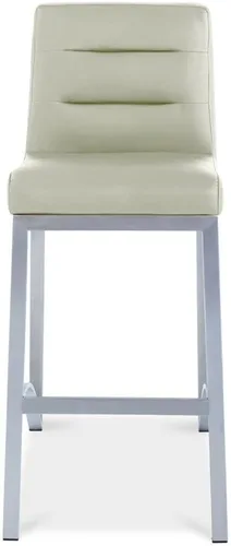 Miniatura 4 de Zuri Furniture Lynx Taburete de bar contemporáneo con base de metal, color gris