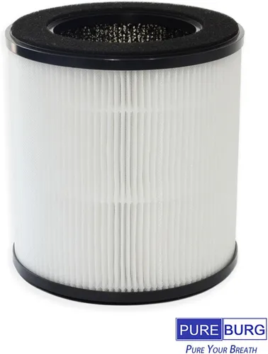 Miniatura 4 de PUREBURG Filtro de repuesto compatible con purificadores de aire DIKI y VAVSEA B-D02H, H13 True HEPA y filtración multicapa de carbón activado