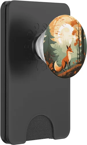 Miniatura 7 de PopGrip intercambiable retro de zorro en un bosque de otoño