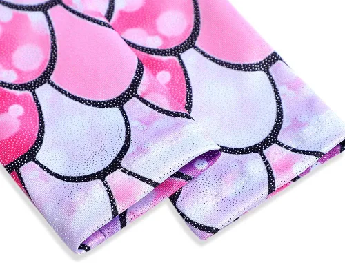 Miniatura 3 de Leotardos de gimnasia para niñas, mallas de baile para niñas pequeñas, ropa de baile atlética y brillante con diseño de sirena, unicornio